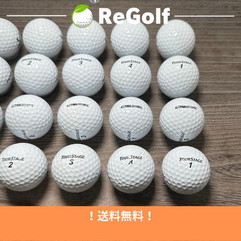 【中古】 【送料無料】 ロストボール ブリヂストン ツアーステージ エクストラディスタンス ホワイト 20球 Bランク ゴルフボール リゴルフ
